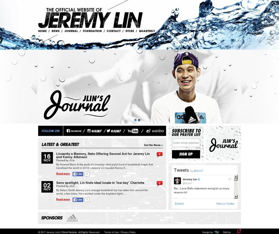 jeremy-lin.mobi shopify website screenshot