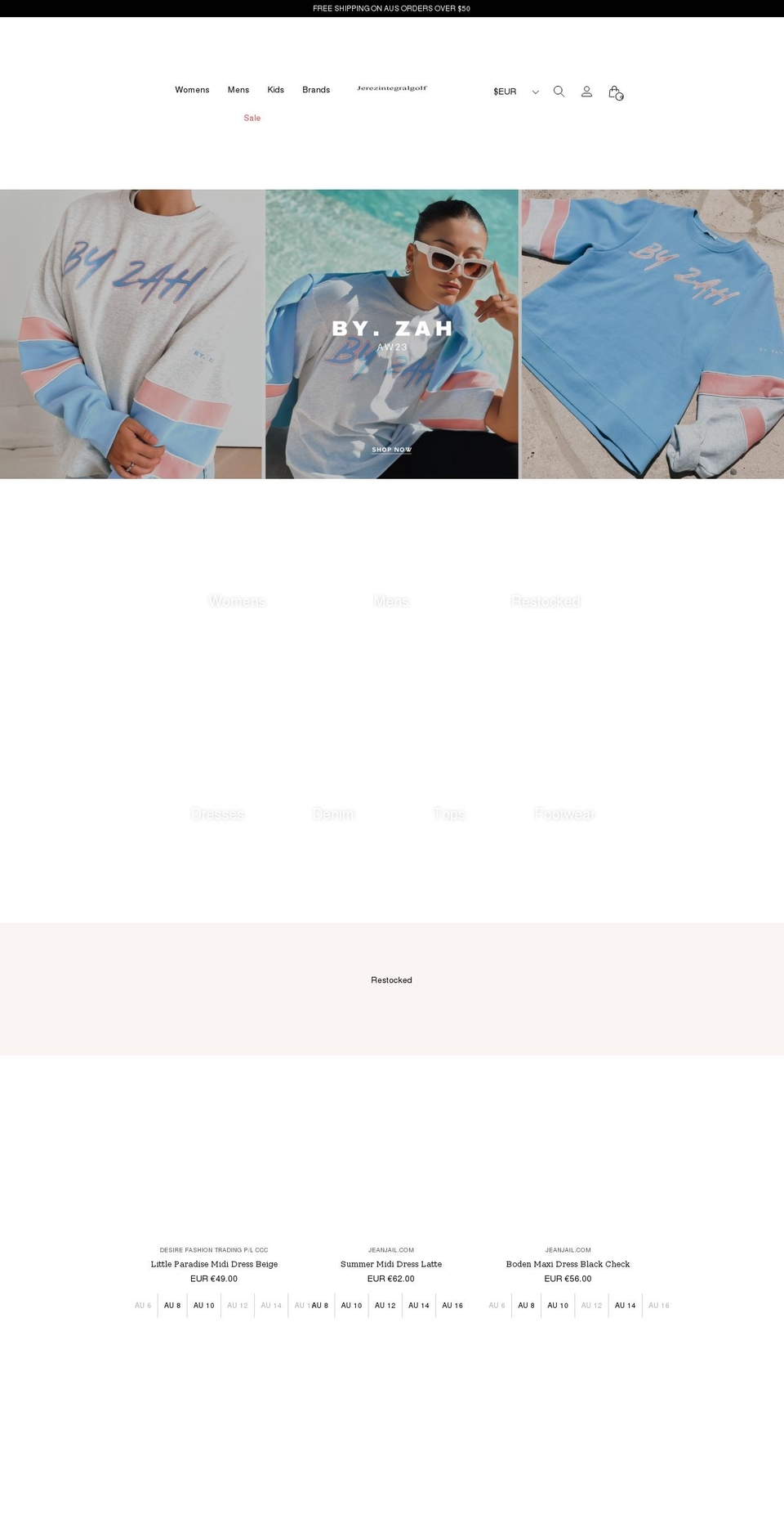 jerezintegralgolf.com shopify website screenshot