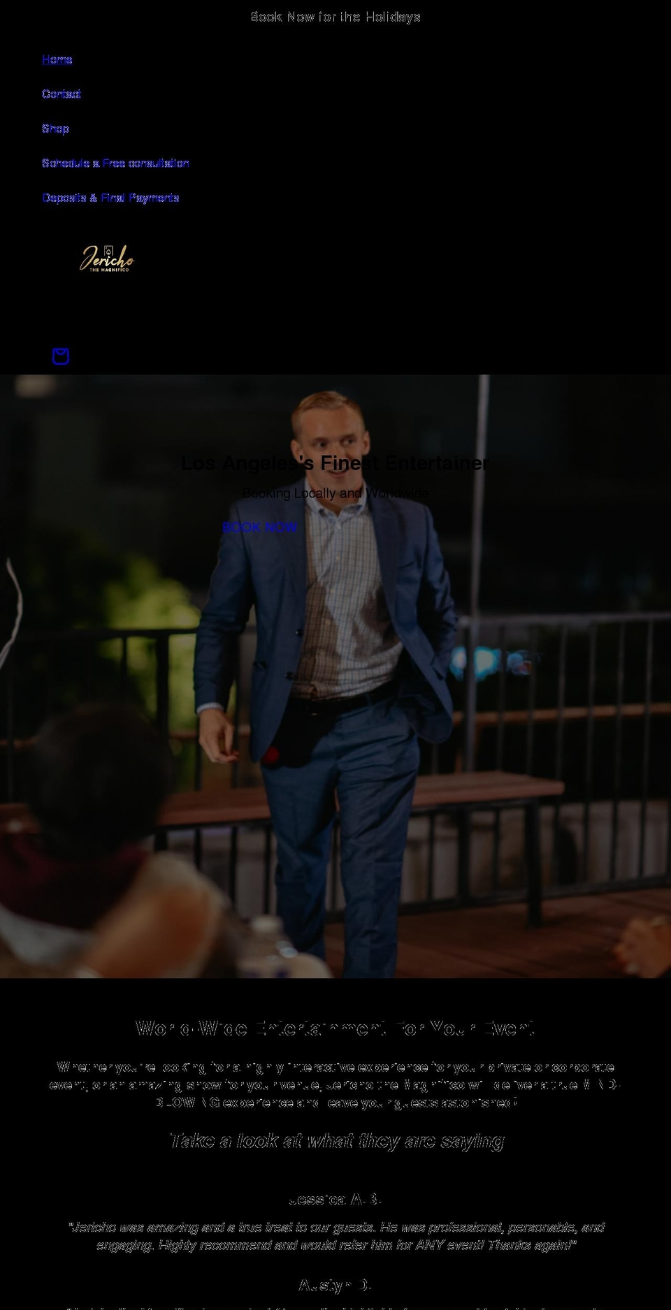 jerichothemagnifico.com shopify website screenshot