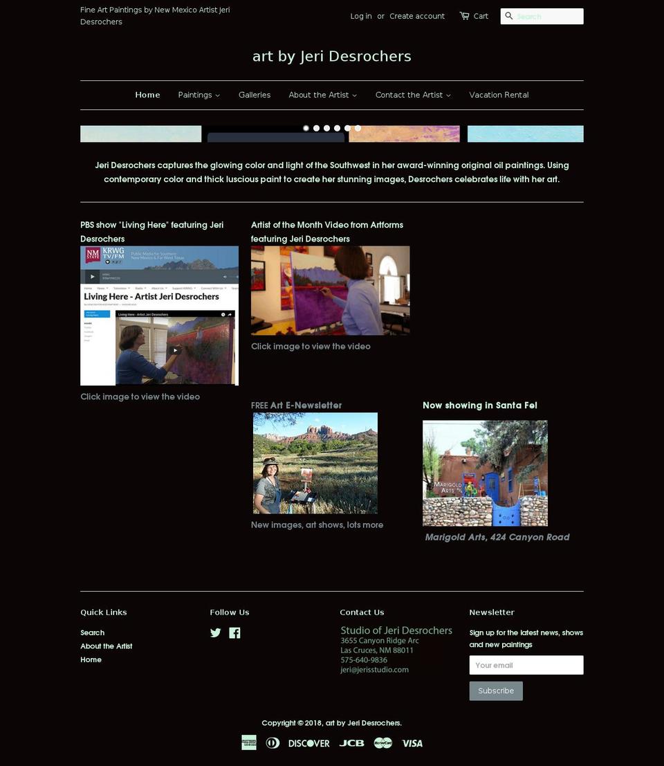 jeridesrochers.com — Shopify storefront screenshot