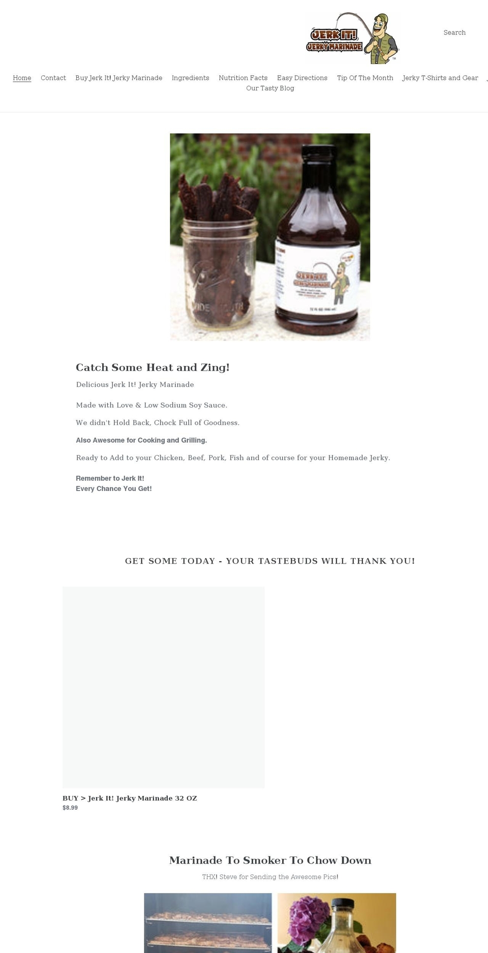 jerkitjerkymarinade.com shopify website screenshot