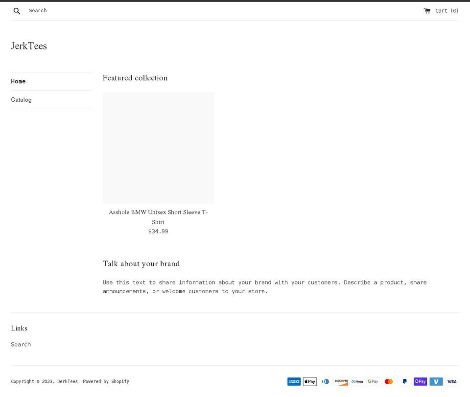 jerktees.com shopify website screenshot