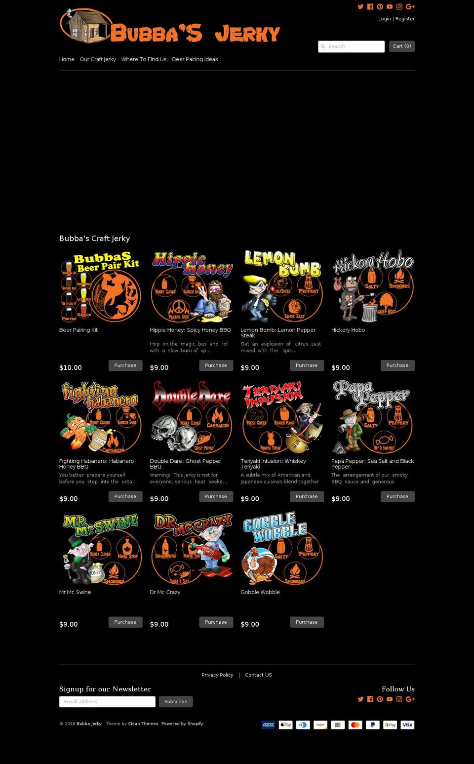 jerky4beer.com — Shopify storefront screenshot
