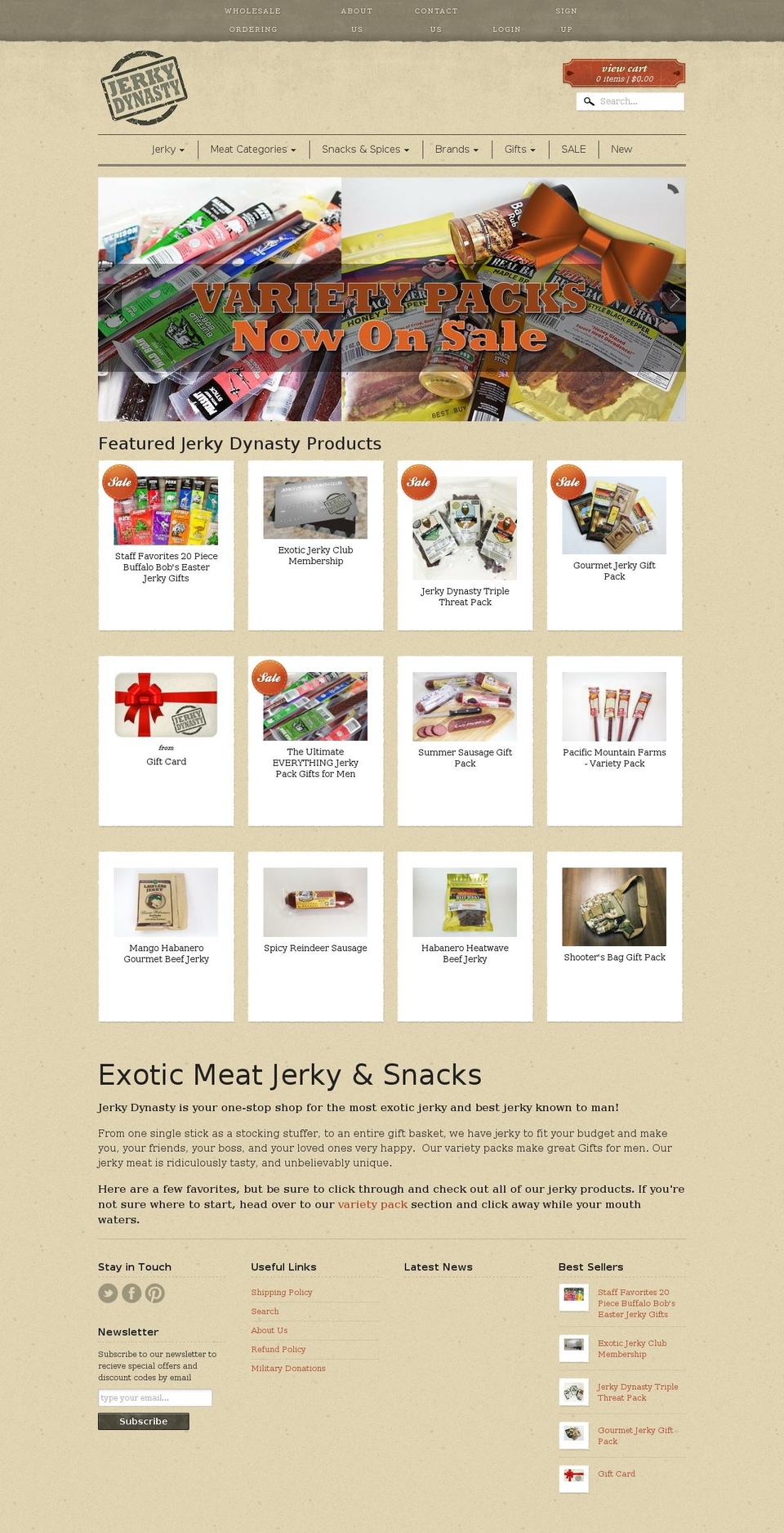 Providence Shopify theme site example jerkydynasty.com