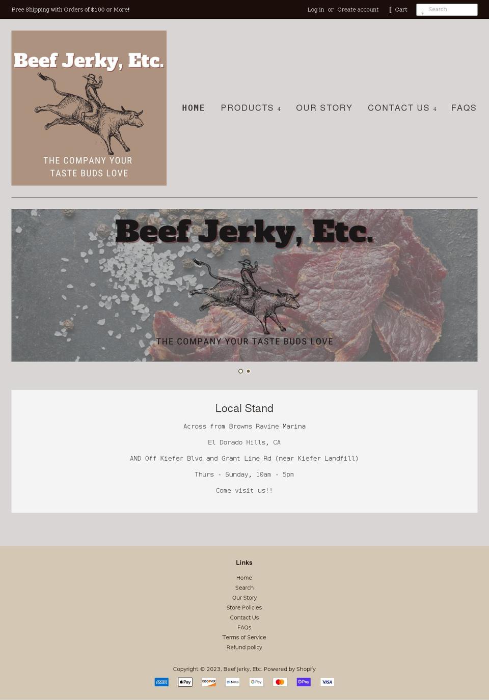 jerkyetc.com shopify website screenshot