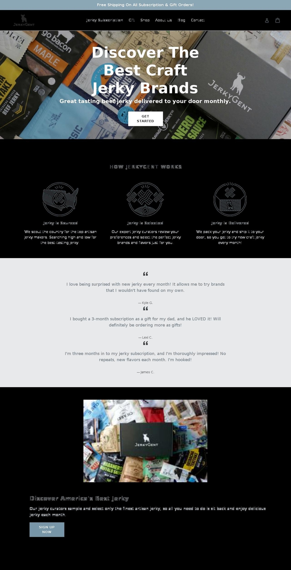 jerkygent.com shopify website screenshot