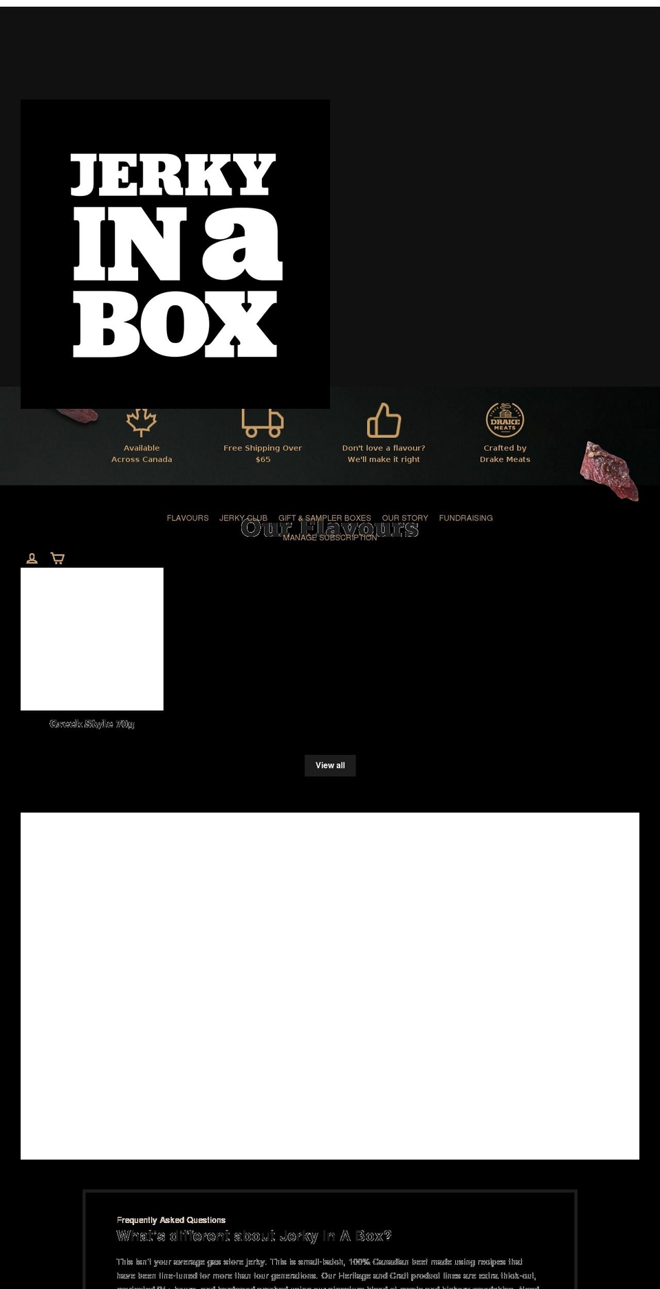 jerkyinabox.com shopify website screenshot