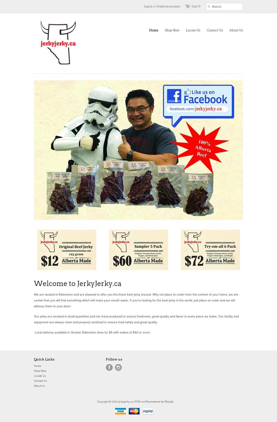 jerkyjerky.ca shopify website screenshot