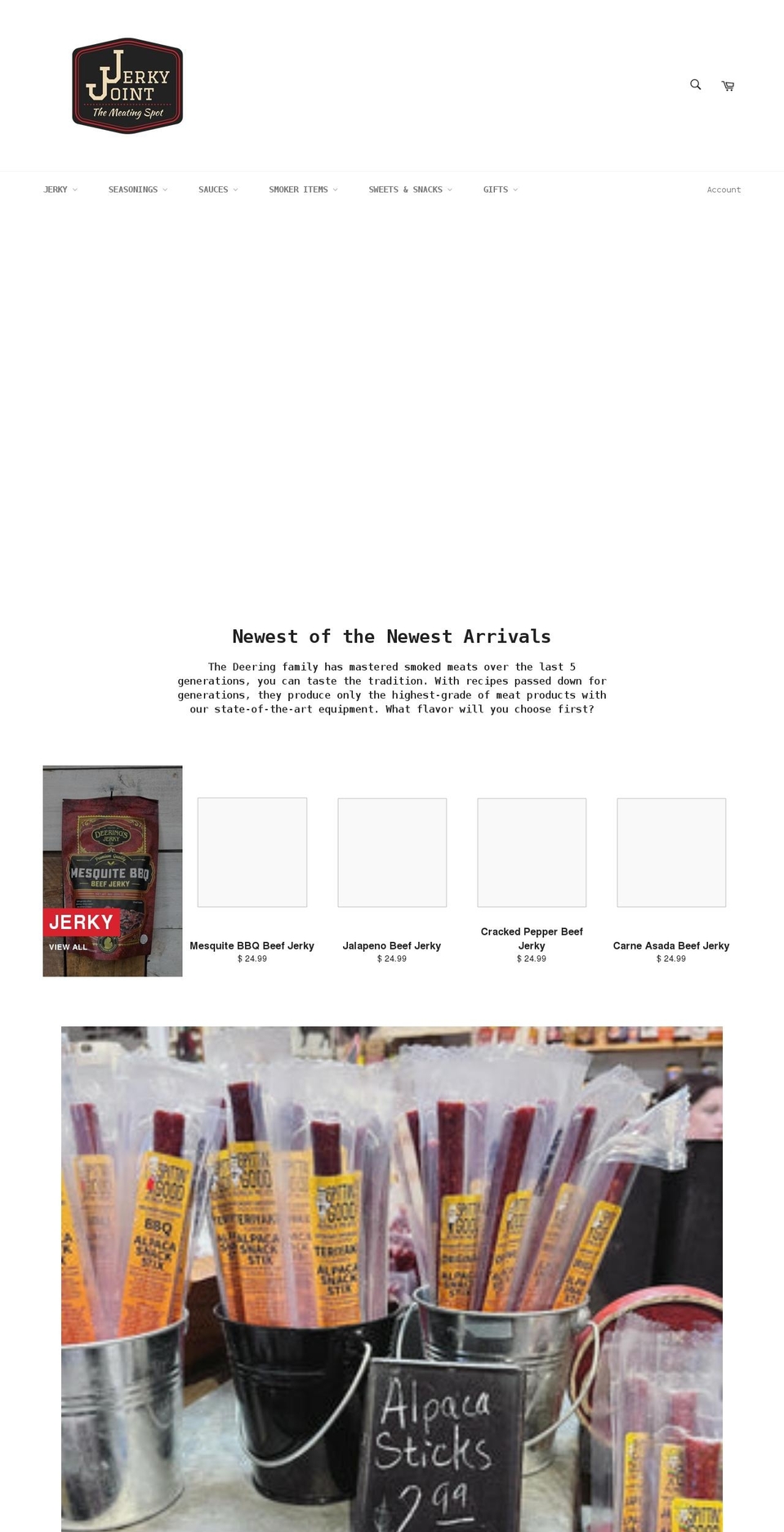 jerkyjointfrankenmuth.com shopify website screenshot