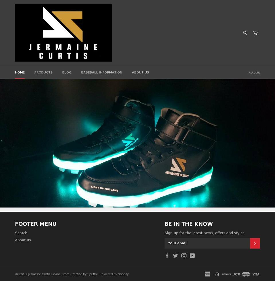 jermainecurtis.com shopify website screenshot