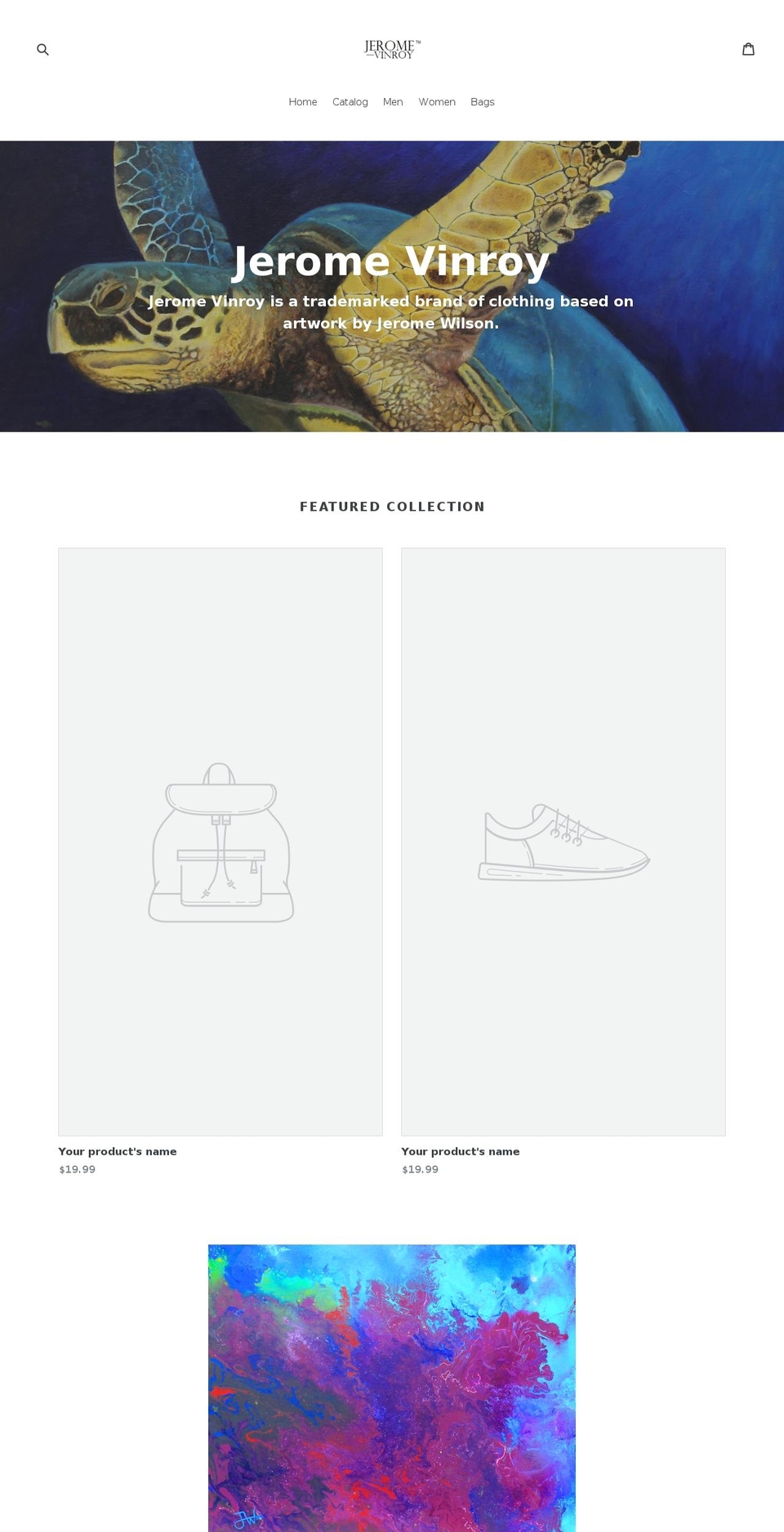 jeromevinroy.com — Shopify storefront screenshot