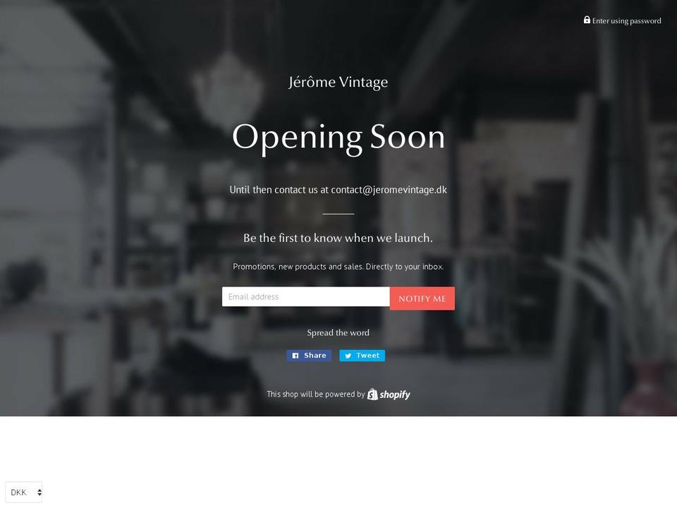 jeromevintage.com — Shopify storefront screenshot