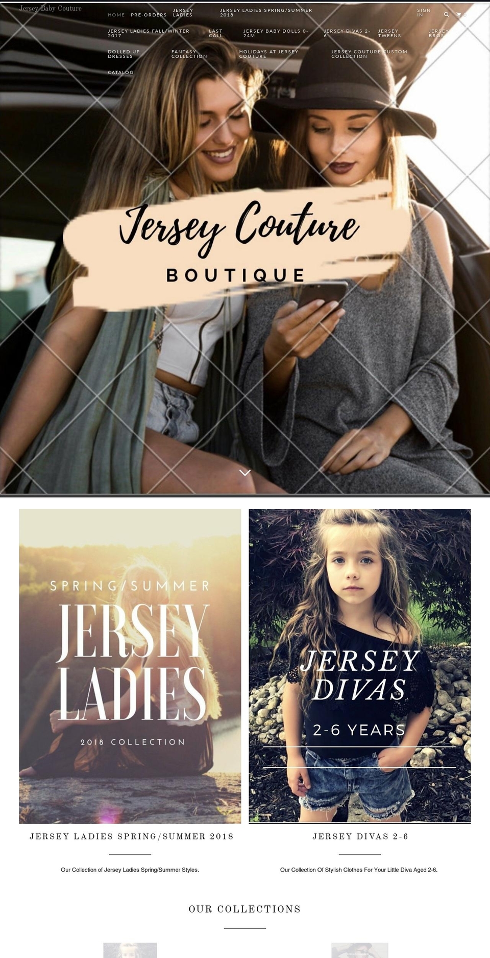 jersey-babycouture.com — Shopify storefront screenshot