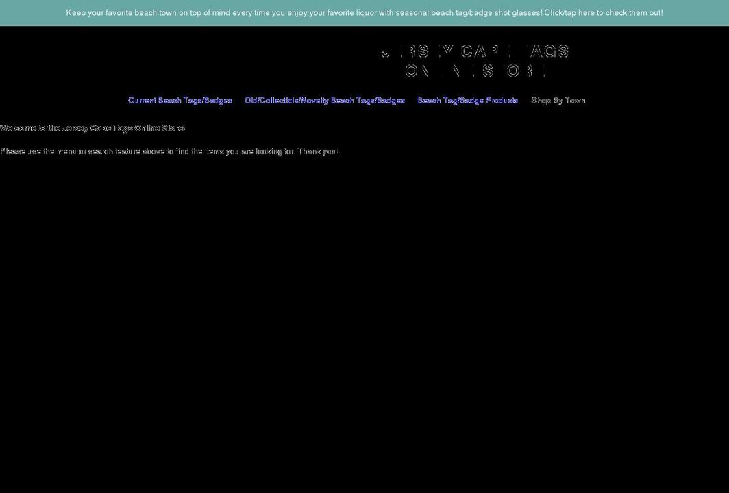 jersey-cape-tags.myshopify.com shopify website screenshot