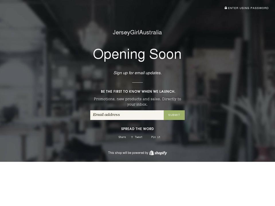 jerseygirl.com.au shopify website screenshot