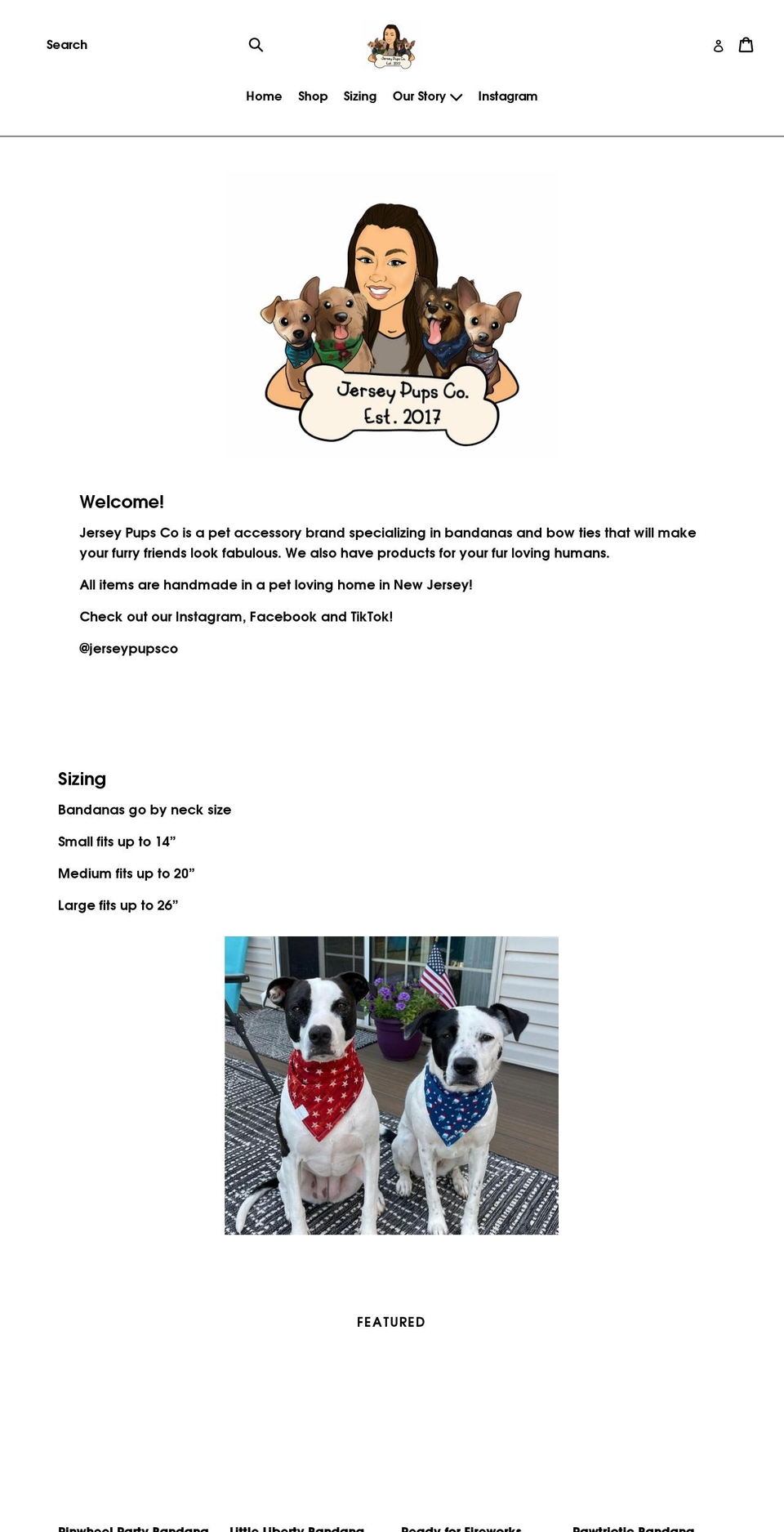 jerseypupsco.com shopify website screenshot