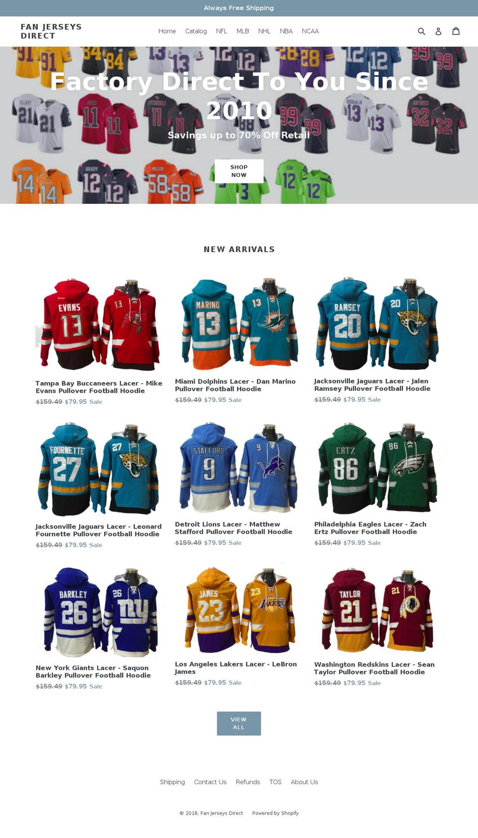 jerseysdirect.store shopify website screenshot