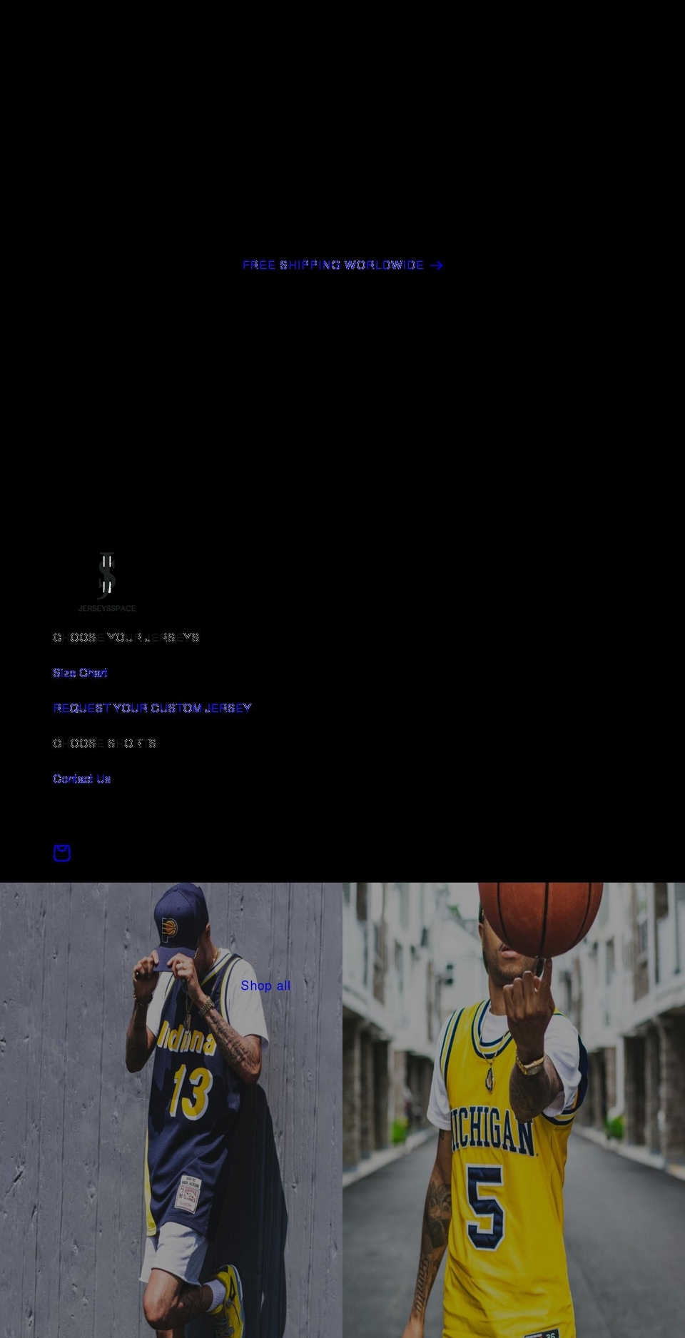 jerseysspace.com shopify website screenshot