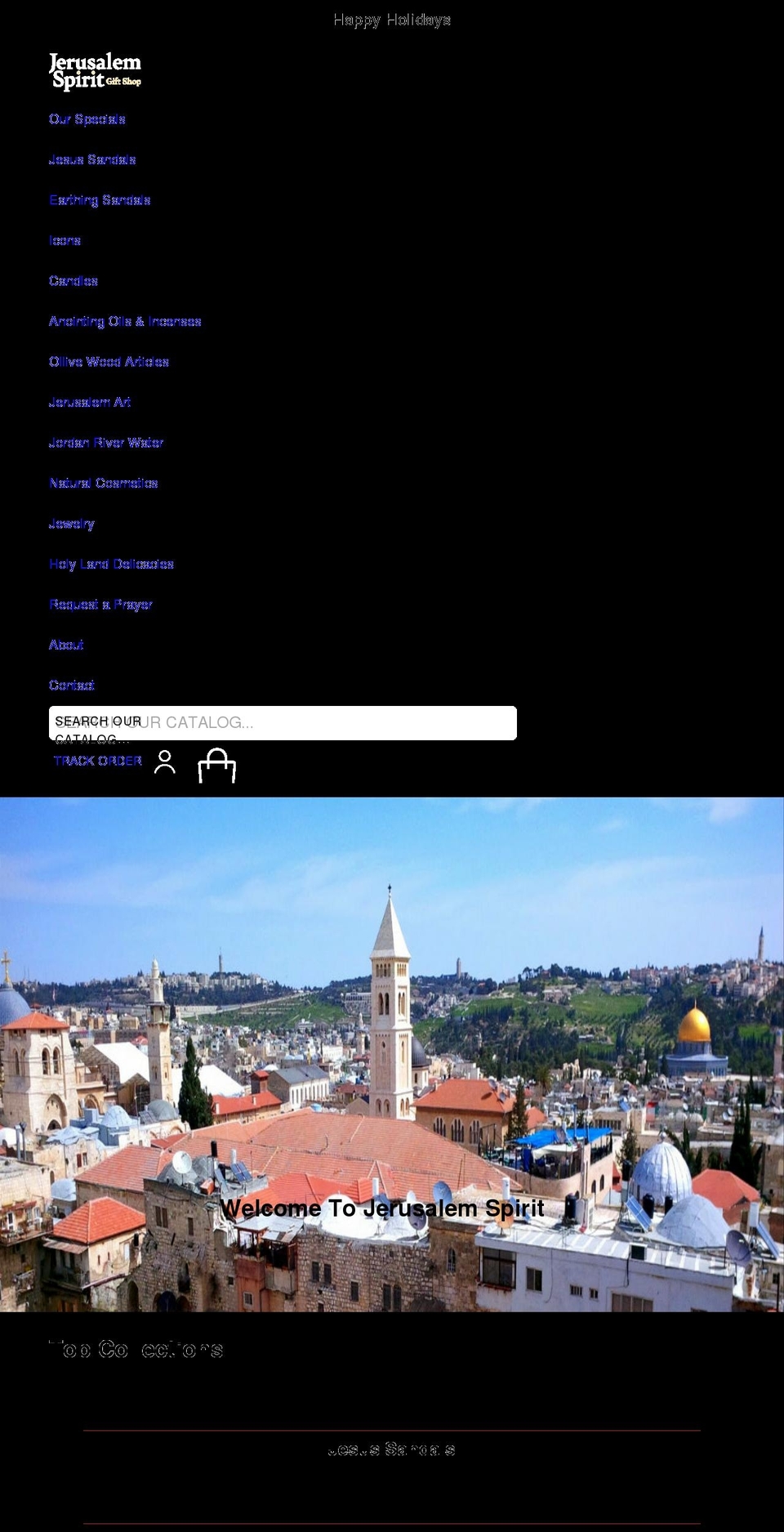 jerusalem-spirit.com shopify website screenshot
