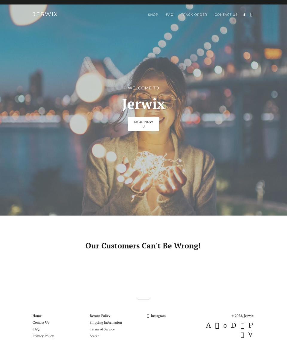 jerwix.com — Shopify storefront screenshot