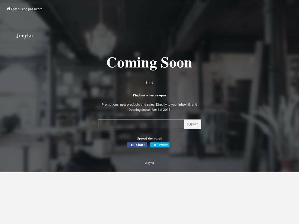 jeryka.com shopify website screenshot