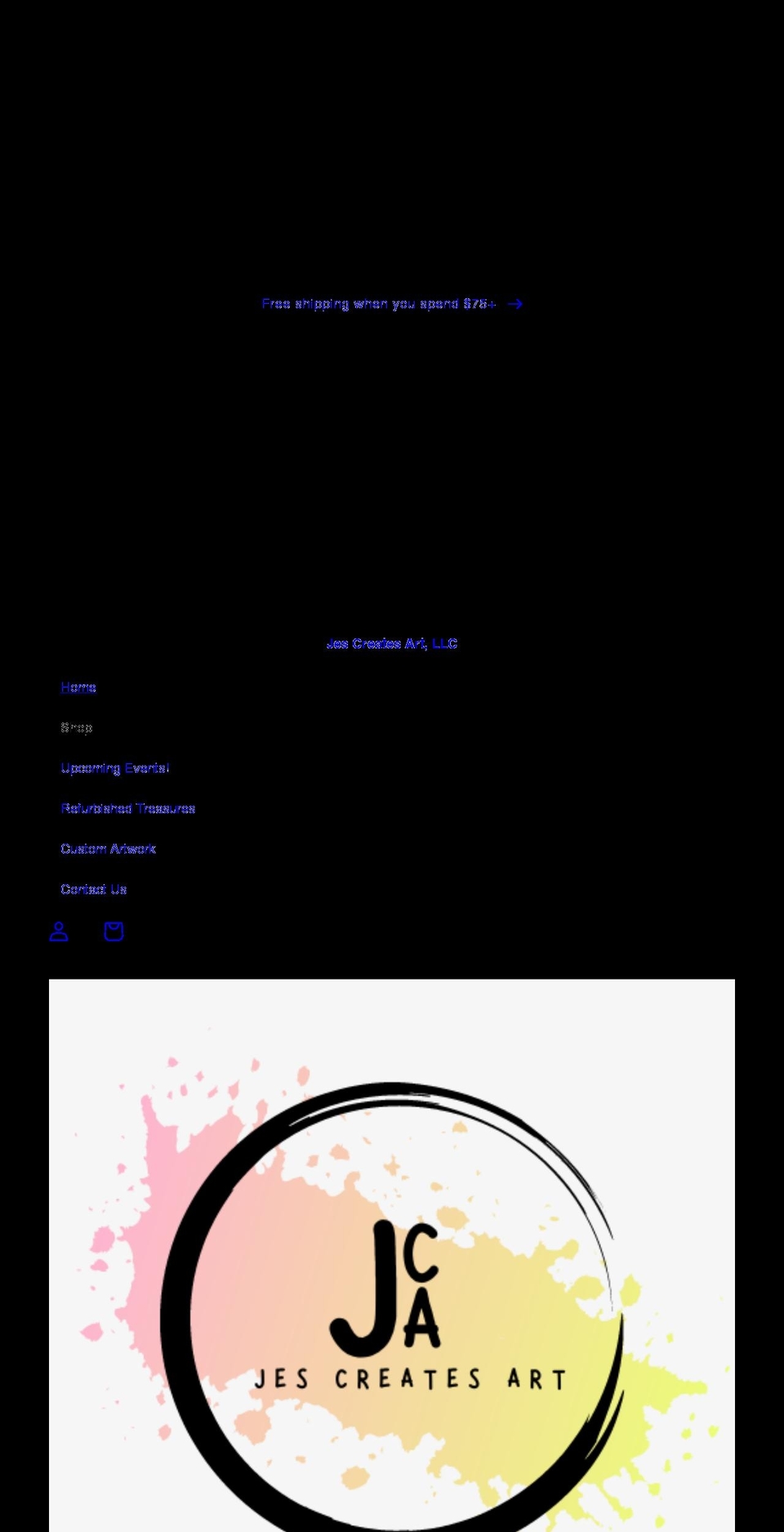 jescreatesart.com shopify website screenshot