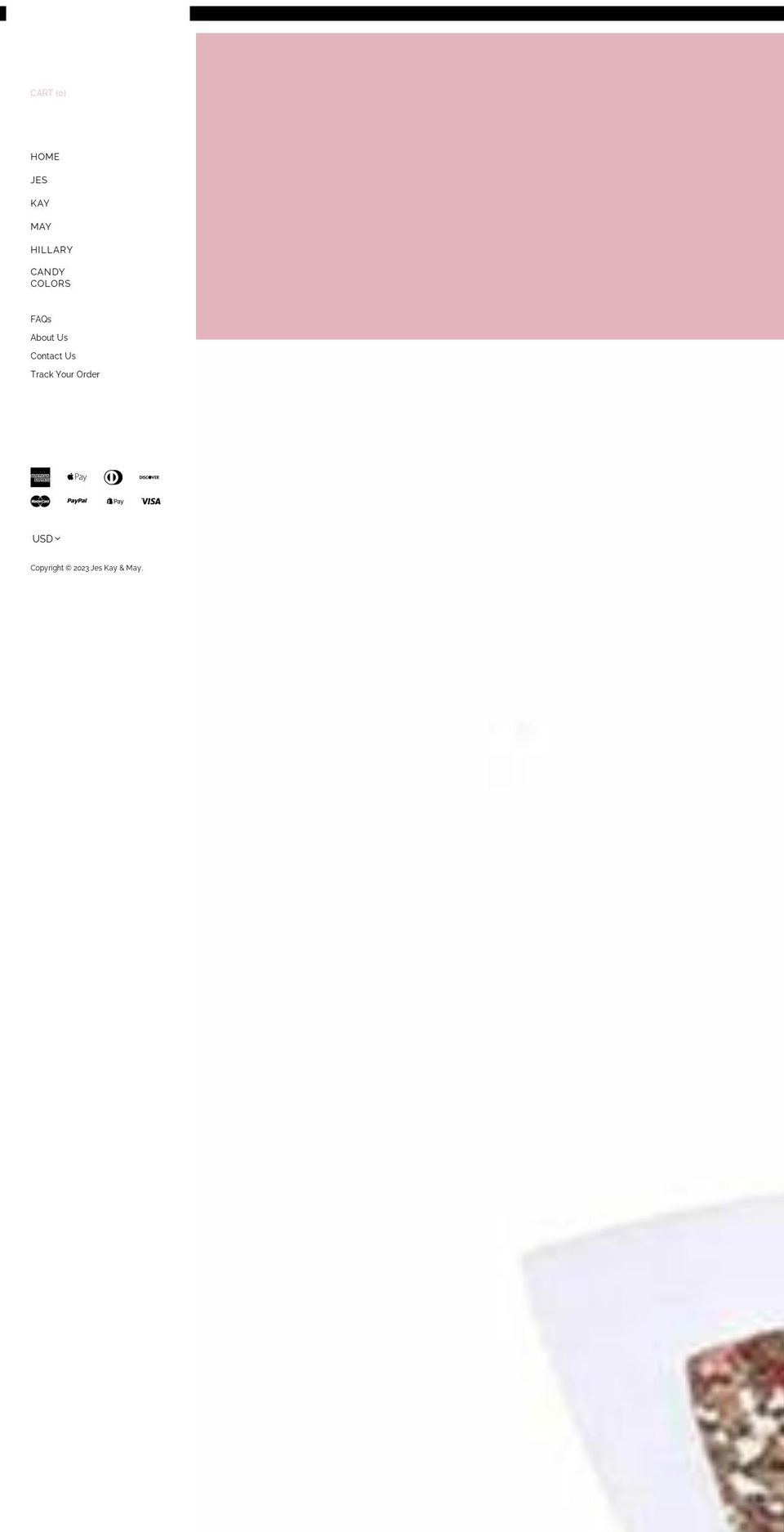 jeskaymay.com shopify website screenshot