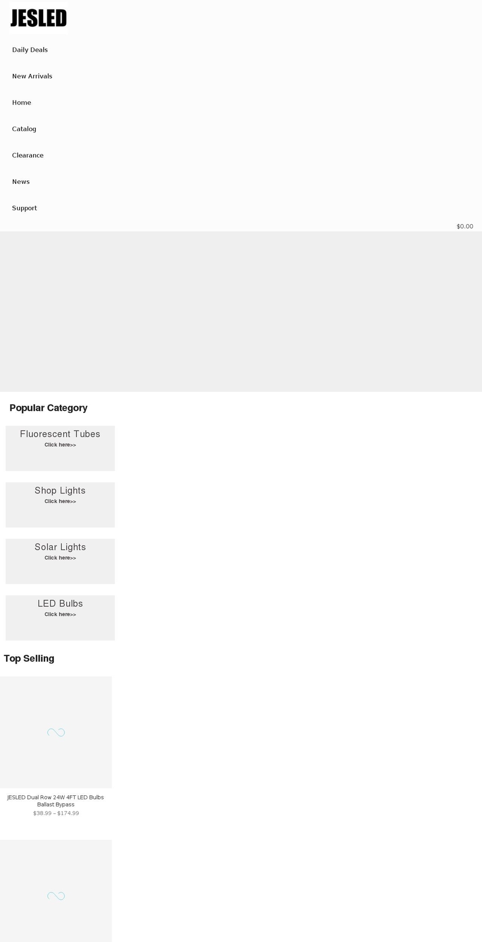 Andy hu Shopify theme site example jesled.com