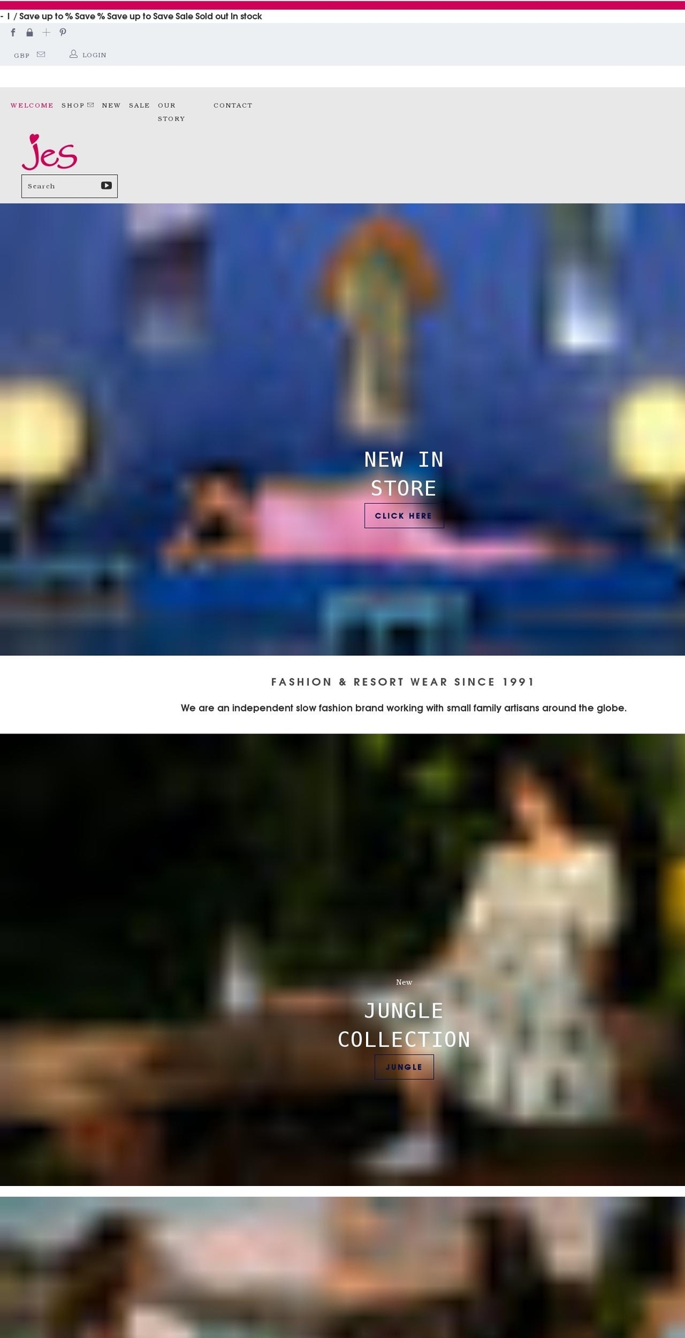 jeslifestyle.com shopify website screenshot