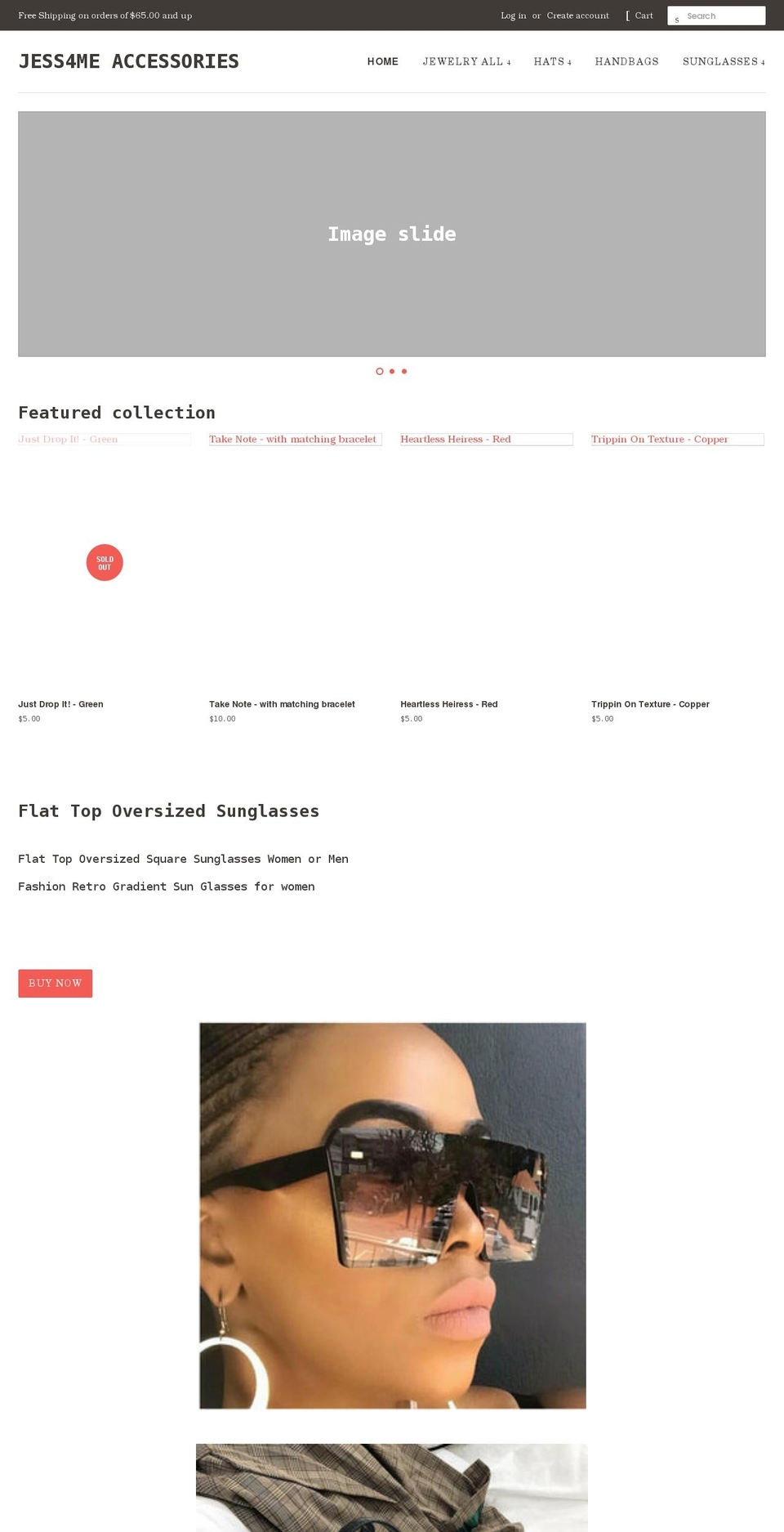 jess4meaccessories.com shopify website screenshot