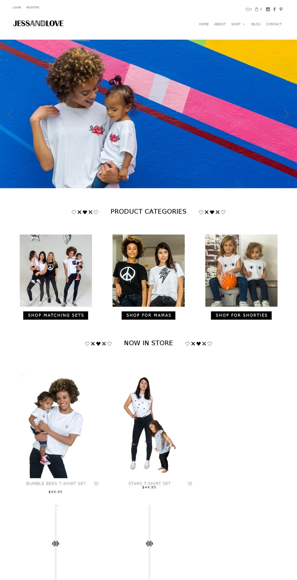 jessandlove.com — Shopify storefront screenshot