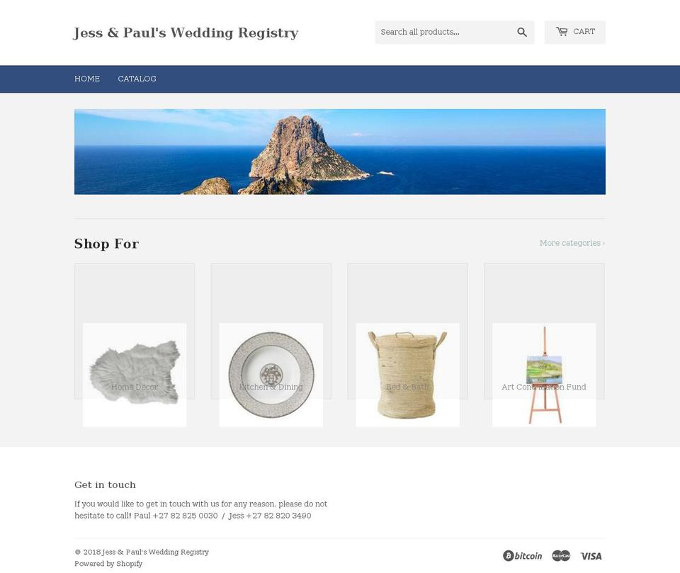 jessandpaulwedding.com — Shopify storefront screenshot