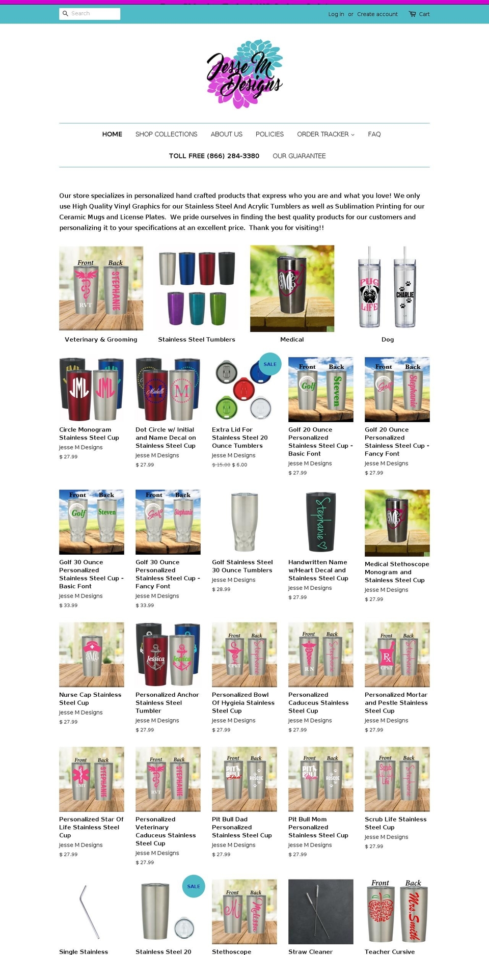 jessemdesigns.com shopify website screenshot