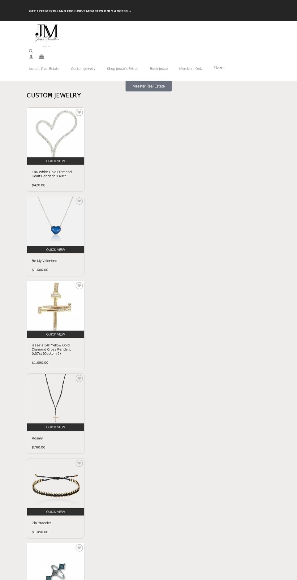 jessemeester.com shopify website screenshot