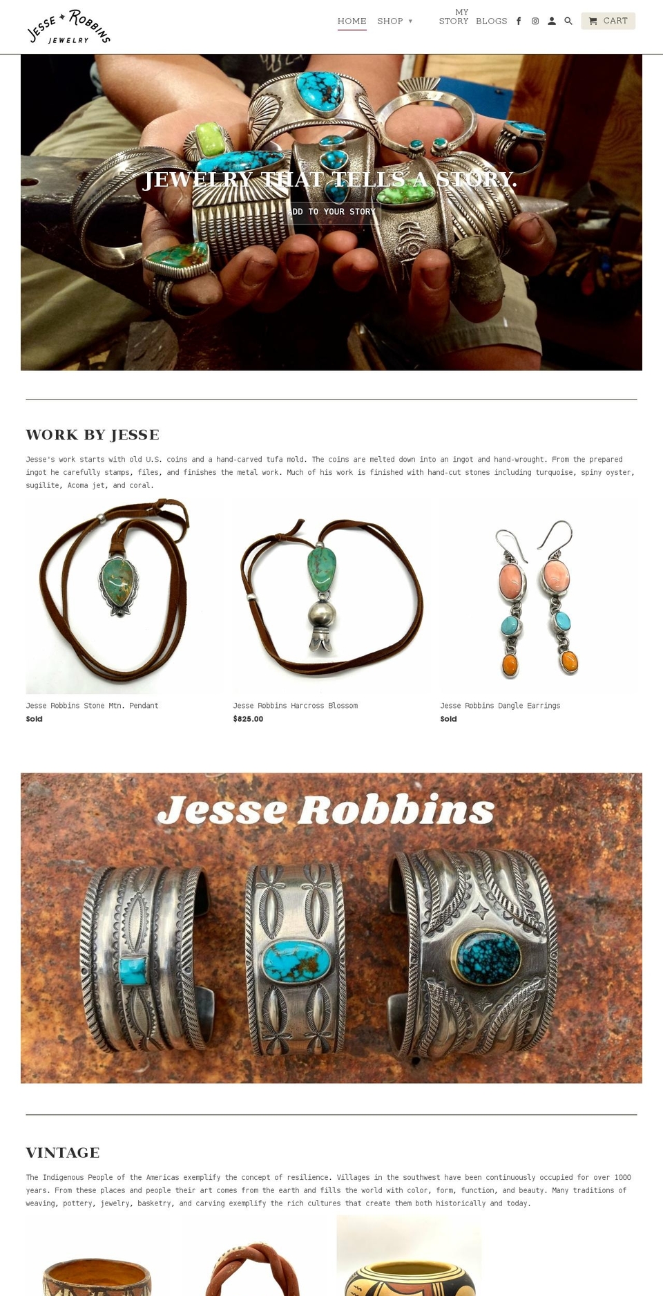 jesserobbinsjewelry.com shopify website screenshot