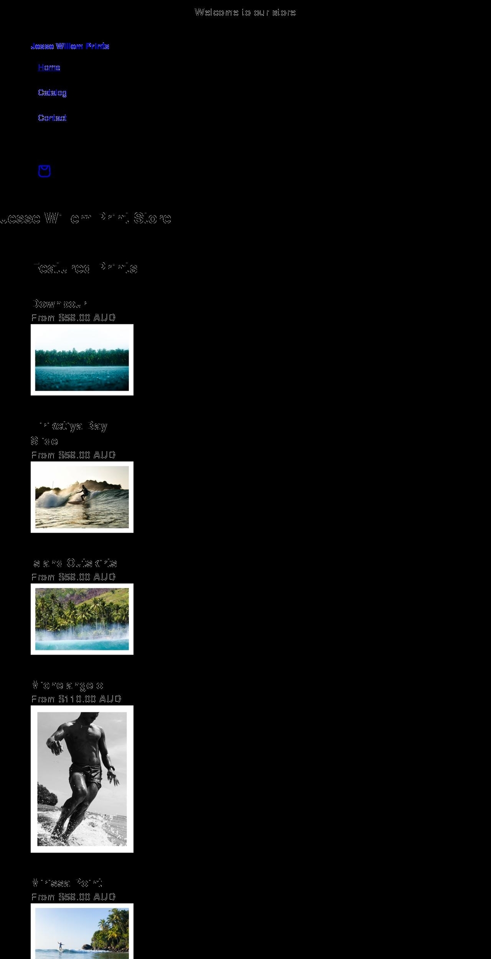 jessewillem.com shopify website screenshot