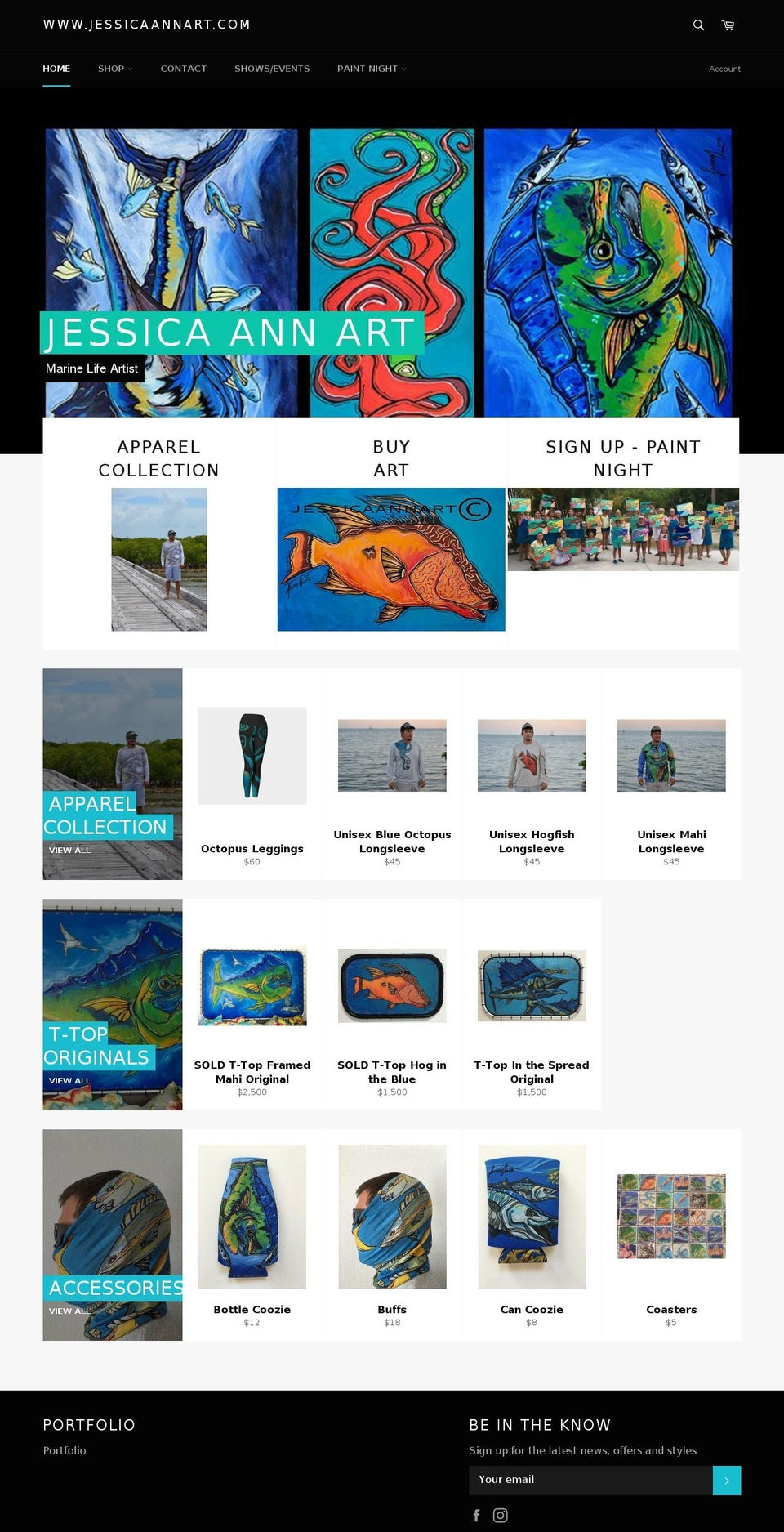 jessicaannart.com shopify website screenshot