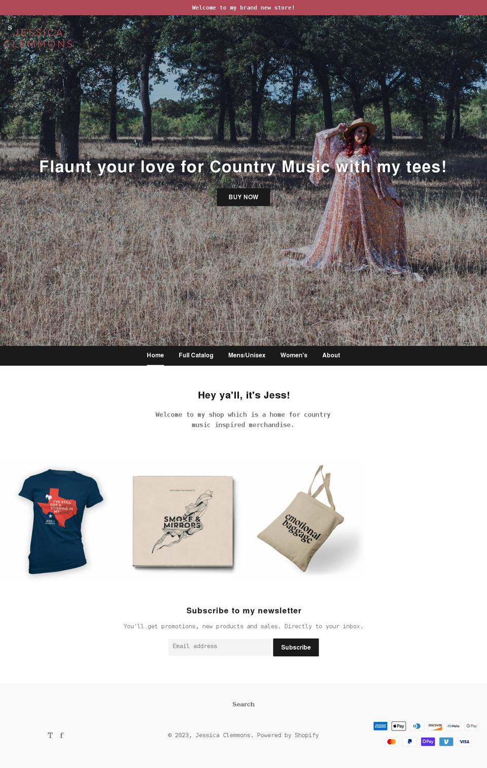 jessicaclemmons.com shopify website screenshot