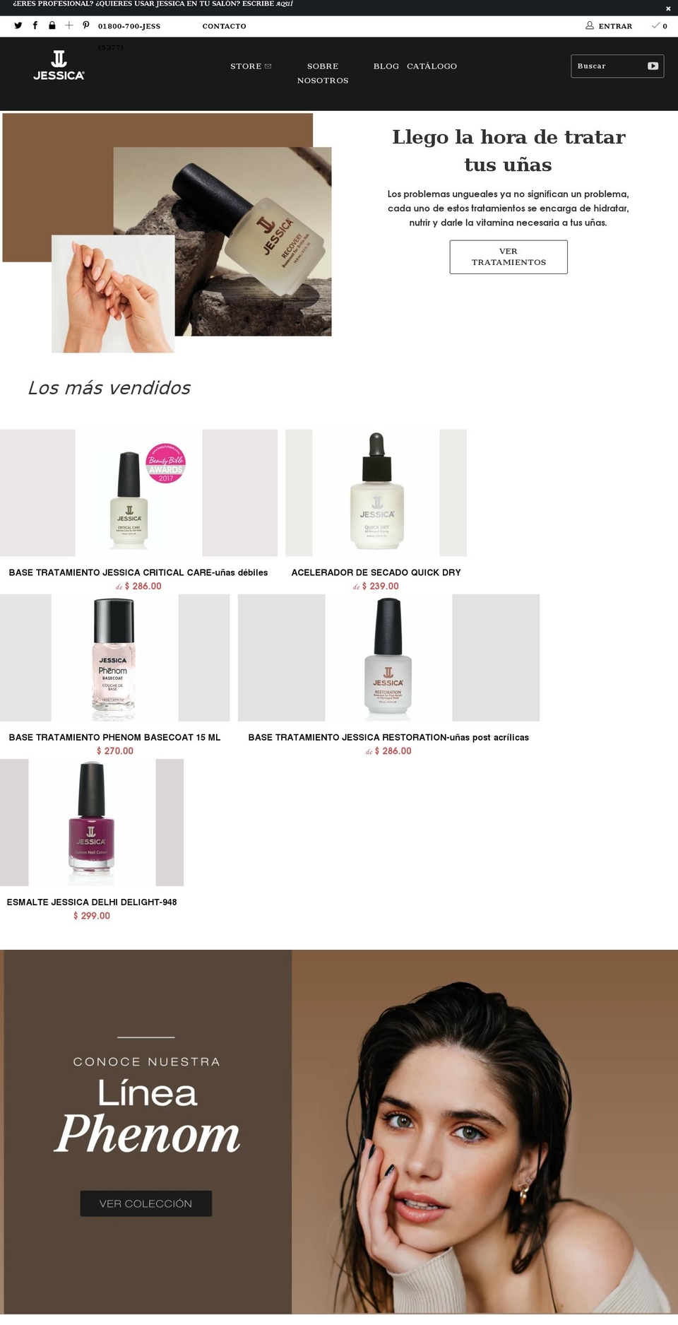 jessicacosmetics.com.mx shopify website screenshot