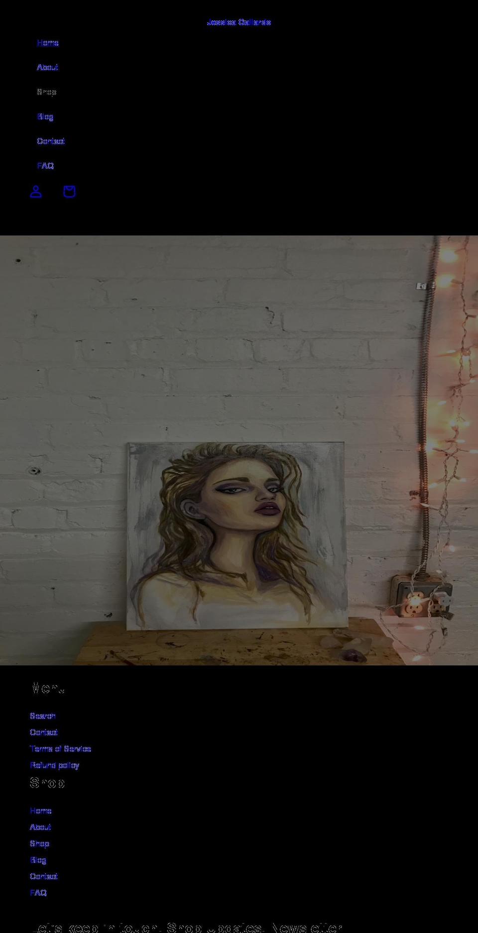 jessicagallardostudio.com shopify website screenshot