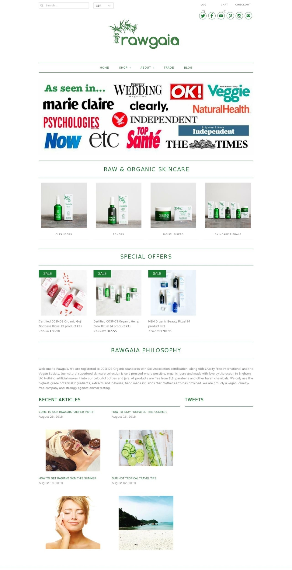 jessicalauraorganics.com — Shopify storefront screenshot