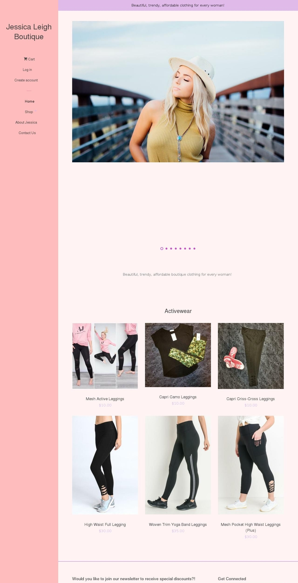 jessicaleighboutique.com — Shopify storefront screenshot