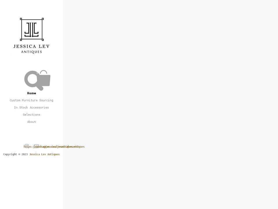jessicalevantiques.com shopify website screenshot