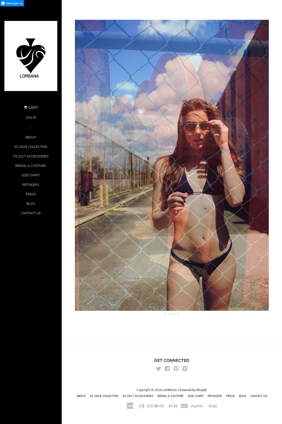 jessicalombana.com — Shopify storefront screenshot