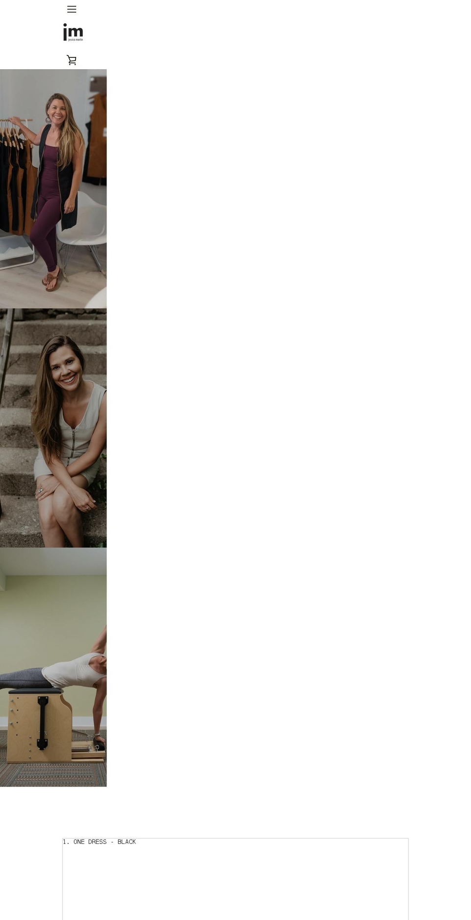 jessicamartin.com shopify website screenshot