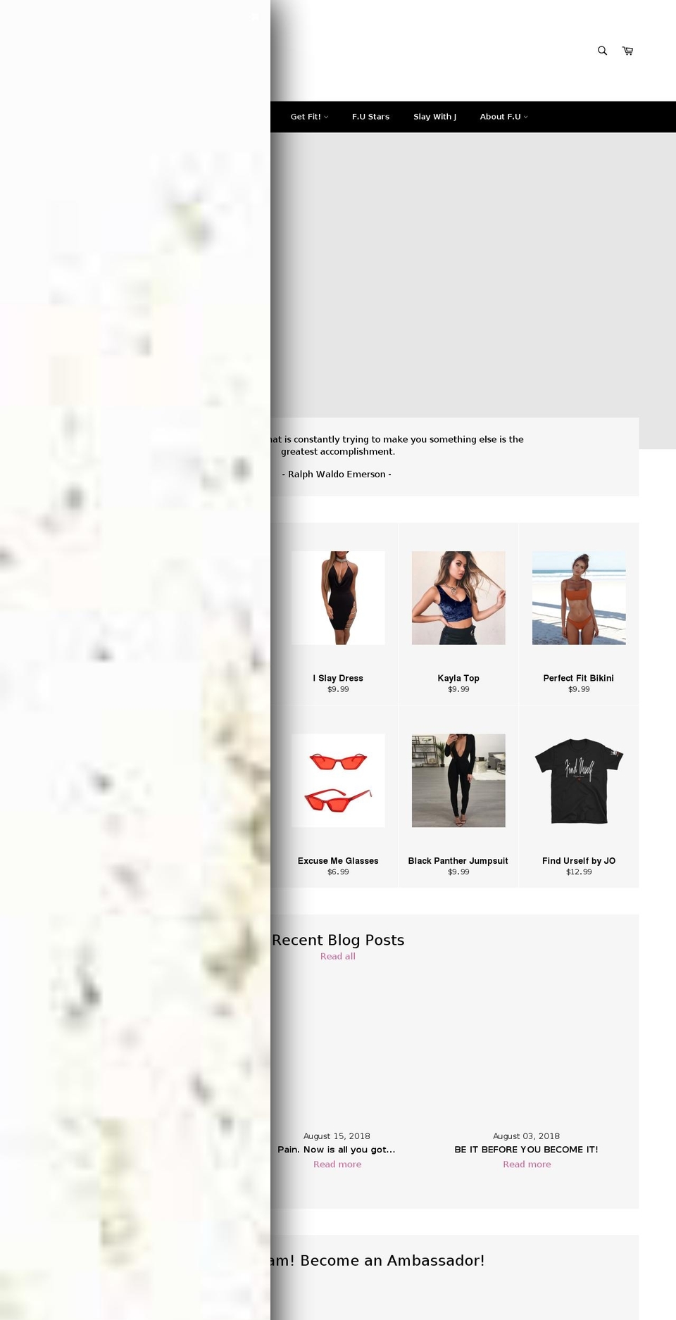 jessicaogunnorinsaysfu.com — Shopify storefront screenshot
