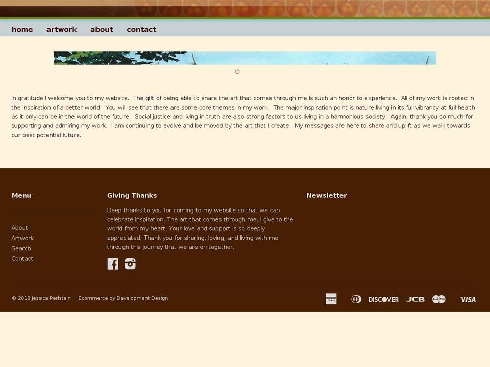 jessicaperlstein.com shopify website screenshot
