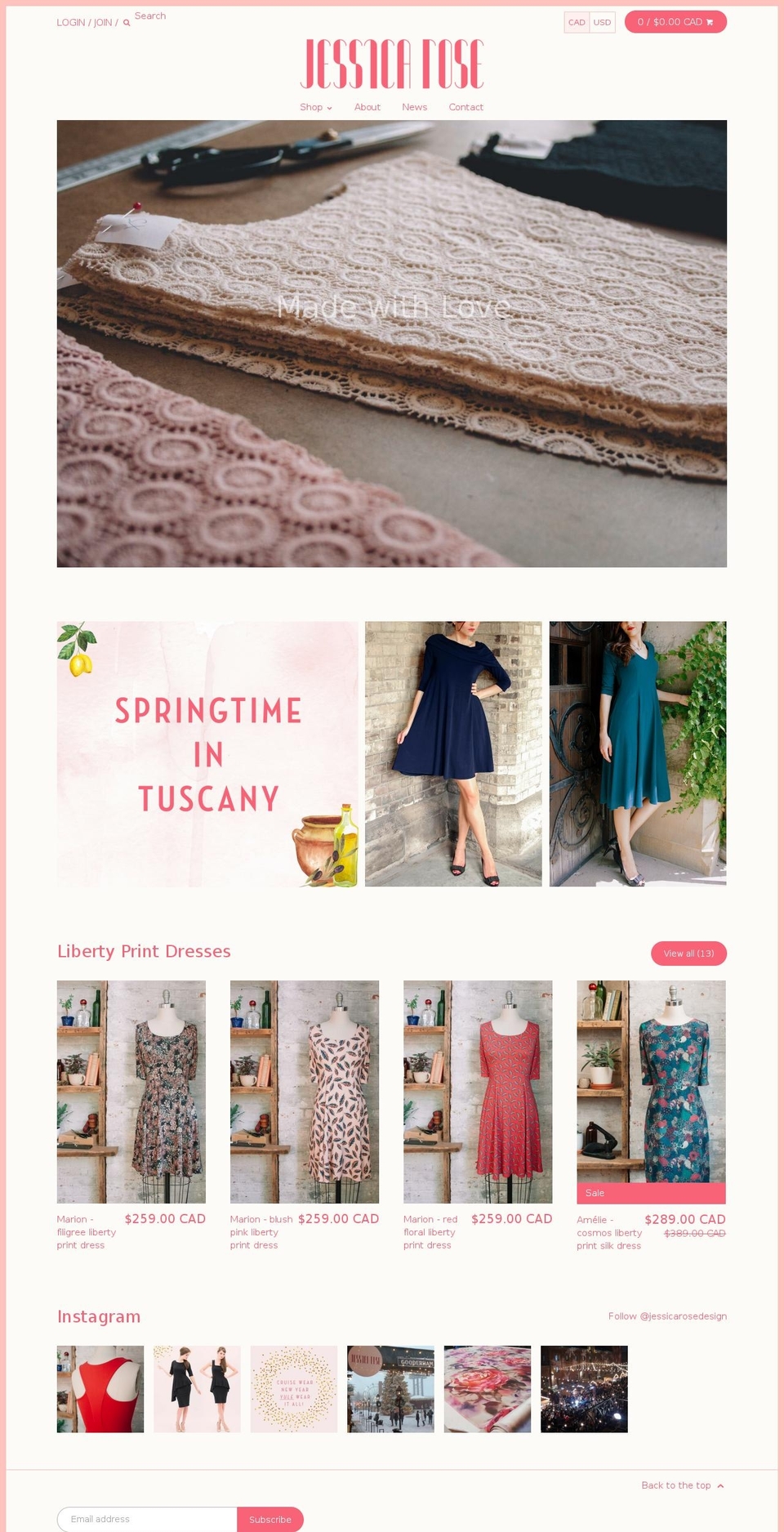 jessicarosebridal.com shopify website screenshot