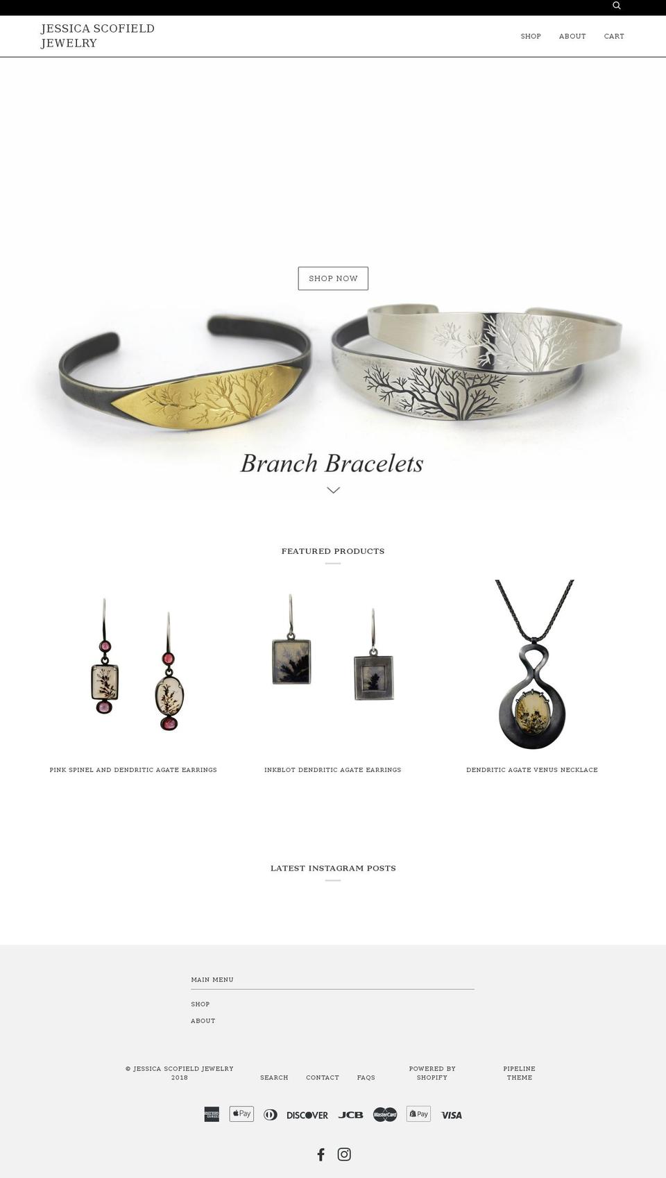 jessicascofield.com shopify website screenshot