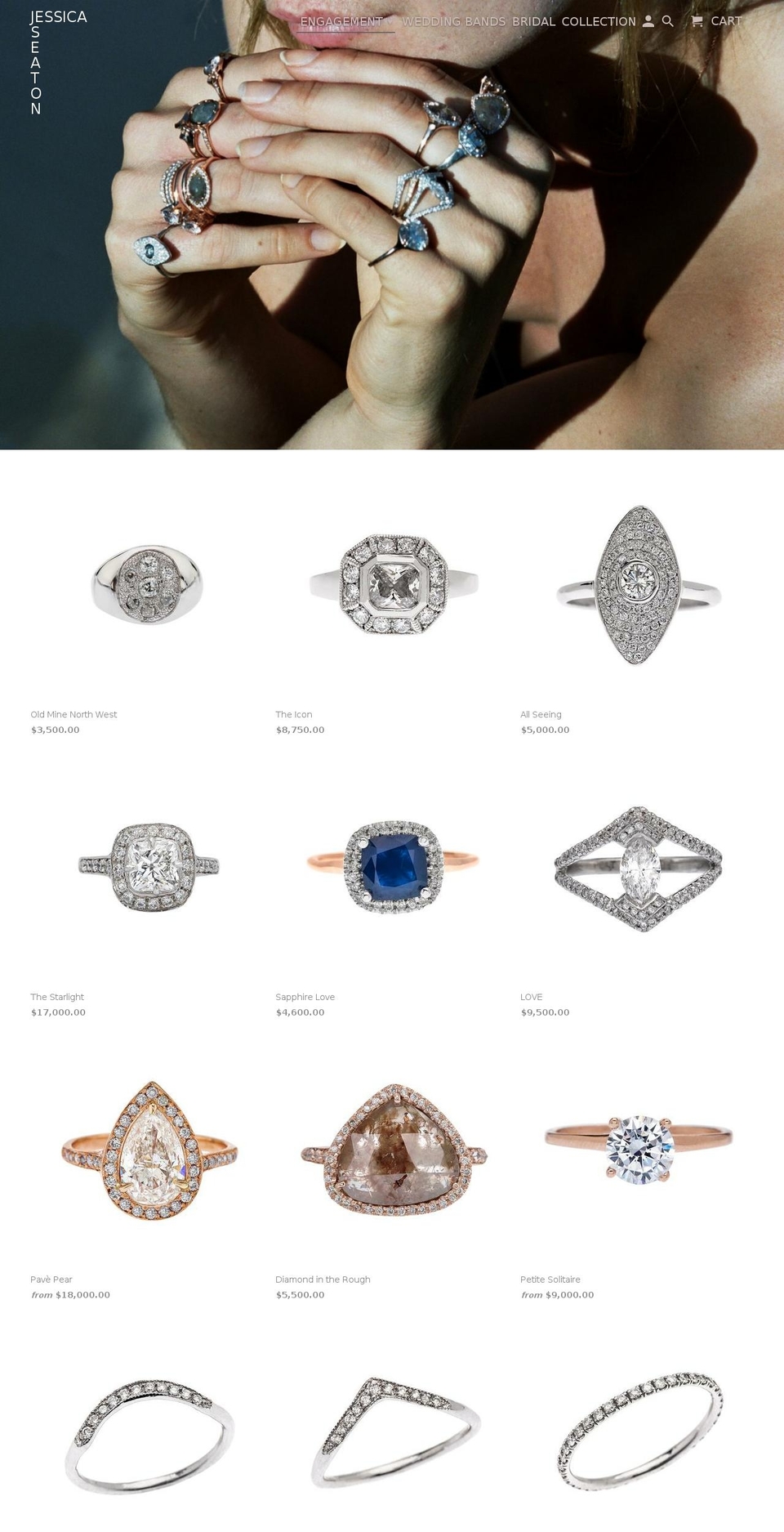 jessicaseaton.com shopify website screenshot